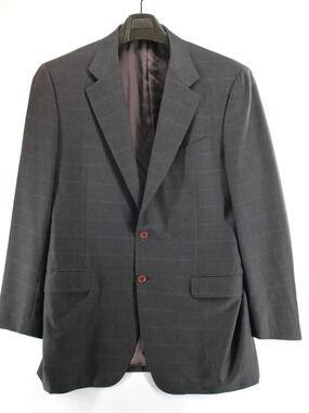 Trussini Etichetta Platino 17 Micron Super 130s Wool Blazer Brown US 44L / IT 54